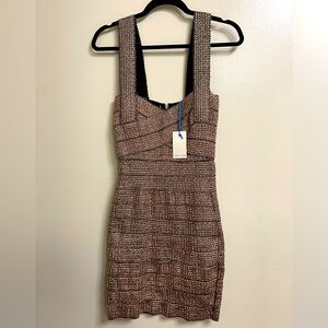Metallic gold mini body on dress. (NWT)